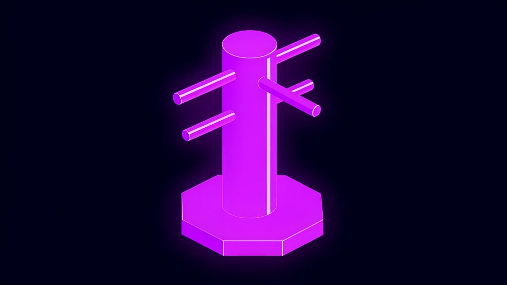 jev model typesafe ai programmatic logic d turnstile post with three arms
