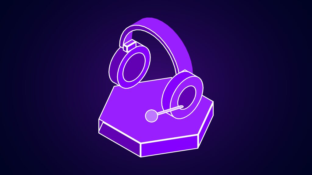 muse agent dedicated vm tab voice mode widget f headset with a boom microphone
