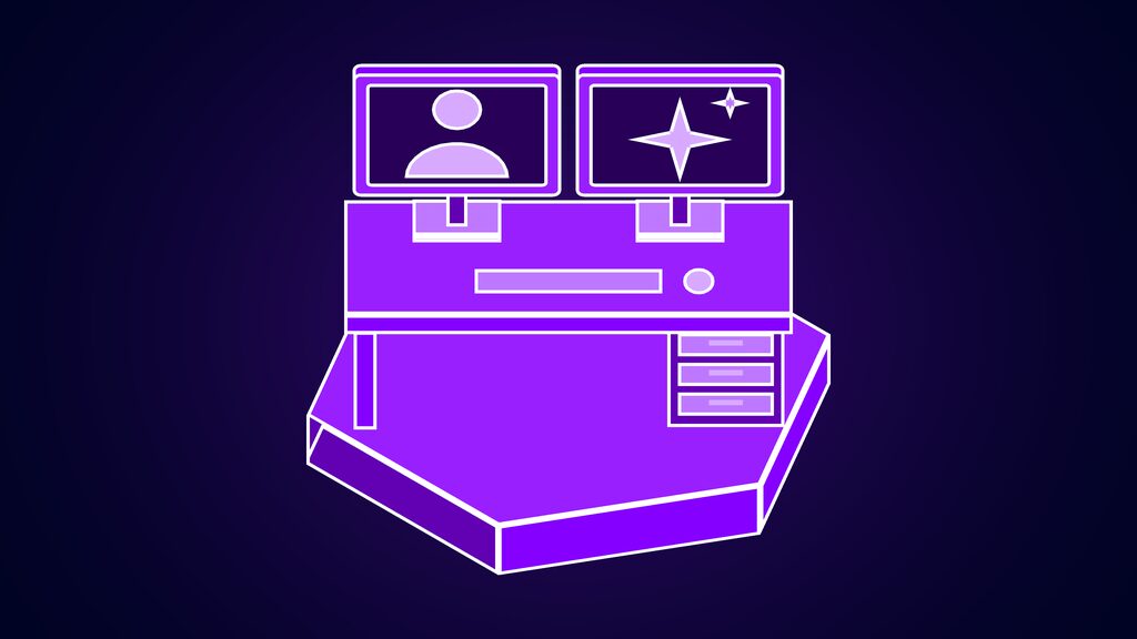 openai spaces human agent collaboration devday d desk with two monitors