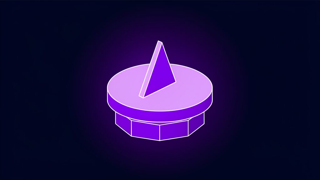 pacing the frontier amodei ai development safety f sundial flat round disc with angled triangular gnomon