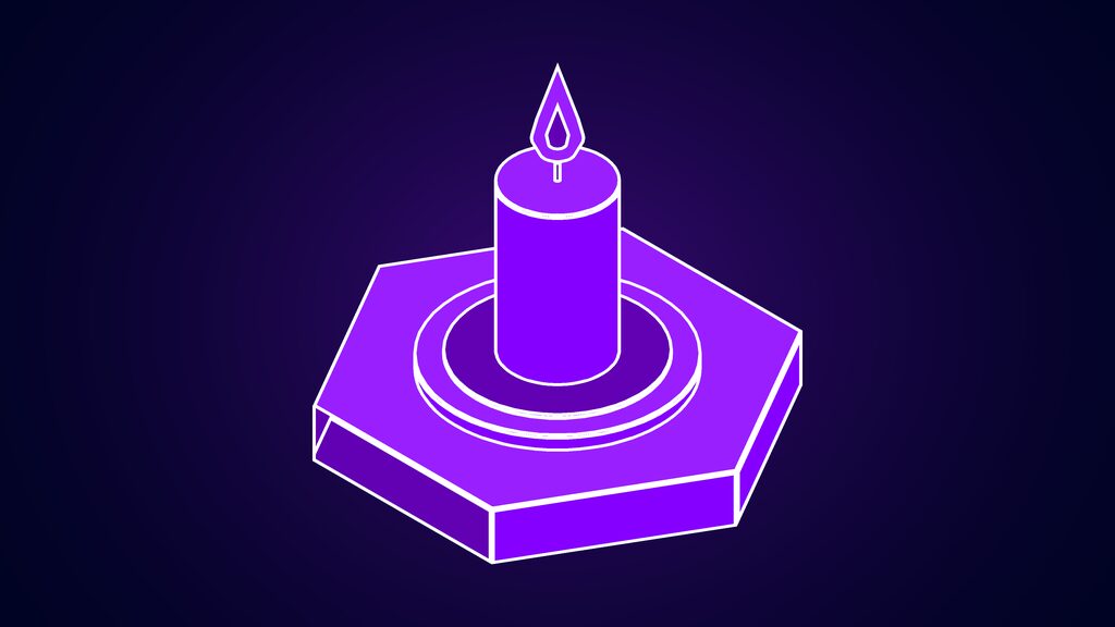 space data center google teensy tiny ai satellite d candle with a teardrop flame on a round dish