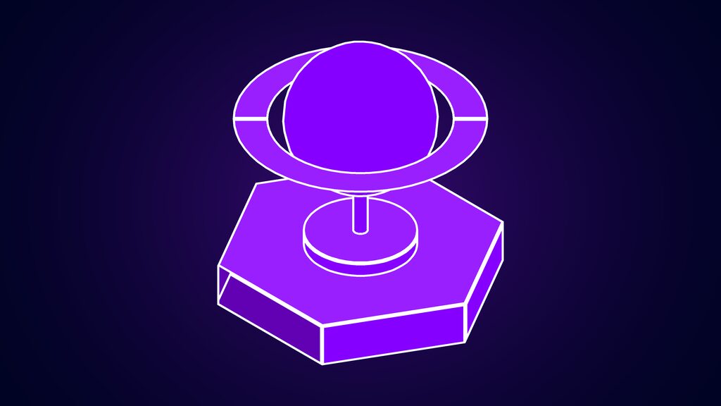 turbulent ai era critical choices one month on e globe sphere with a flat ring on a stand
