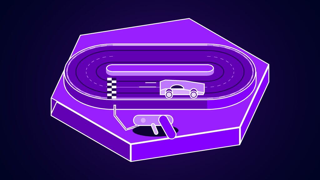 war games problem keep ai under control f slot car racetrack with one car in its lane