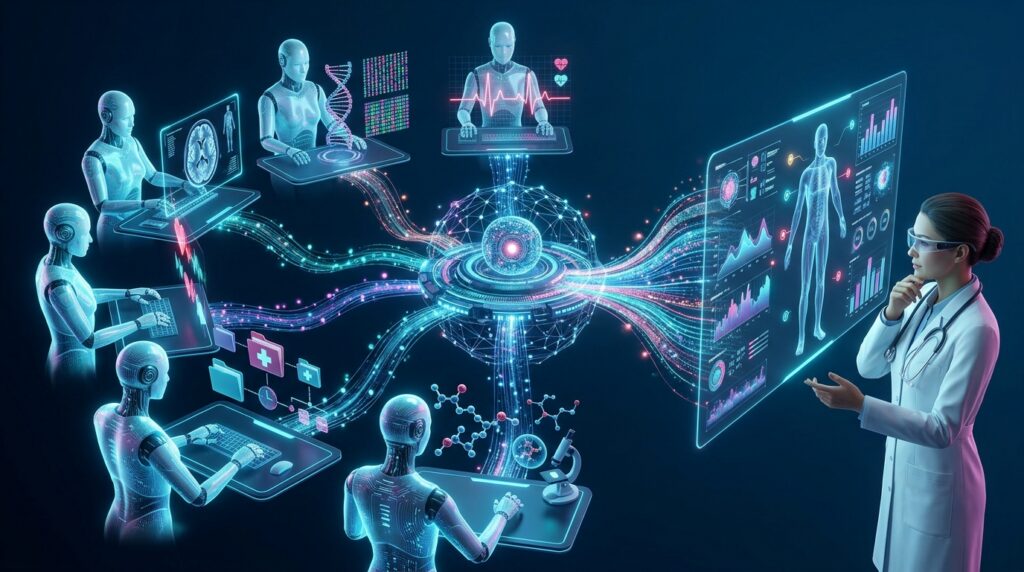 Microsoft medical AI coordinates multiple agents to reason through diagnostic cases