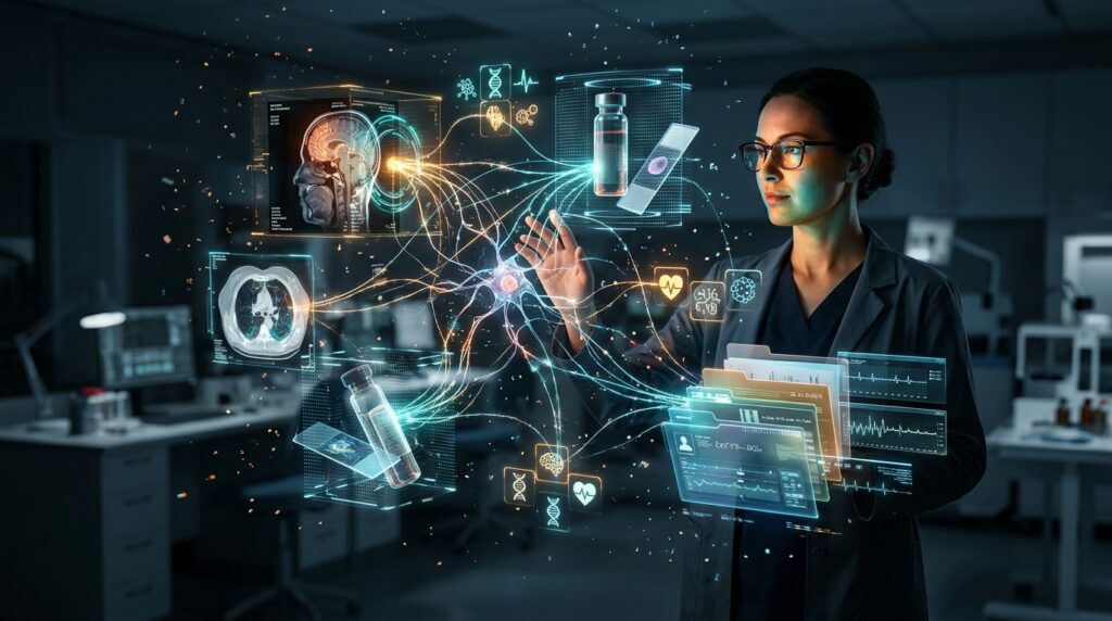 Microsoft medical AI evaluates multiple clues in a challenging diagnostic case