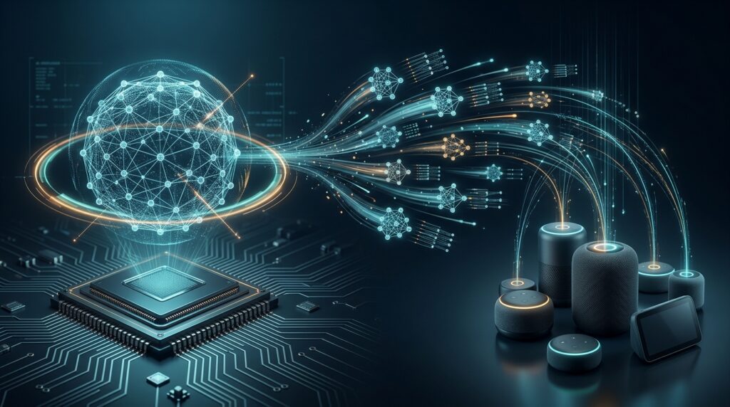 AI model analysis system generating diverse variants for smart speaker deployment