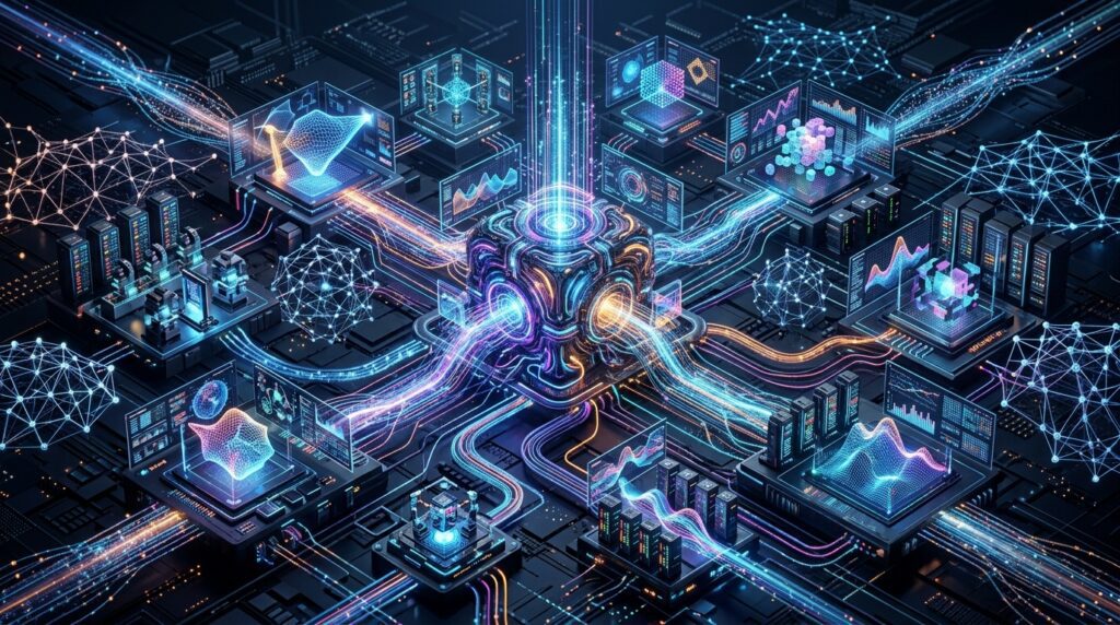 Laptop illustrating local AI-powered software development