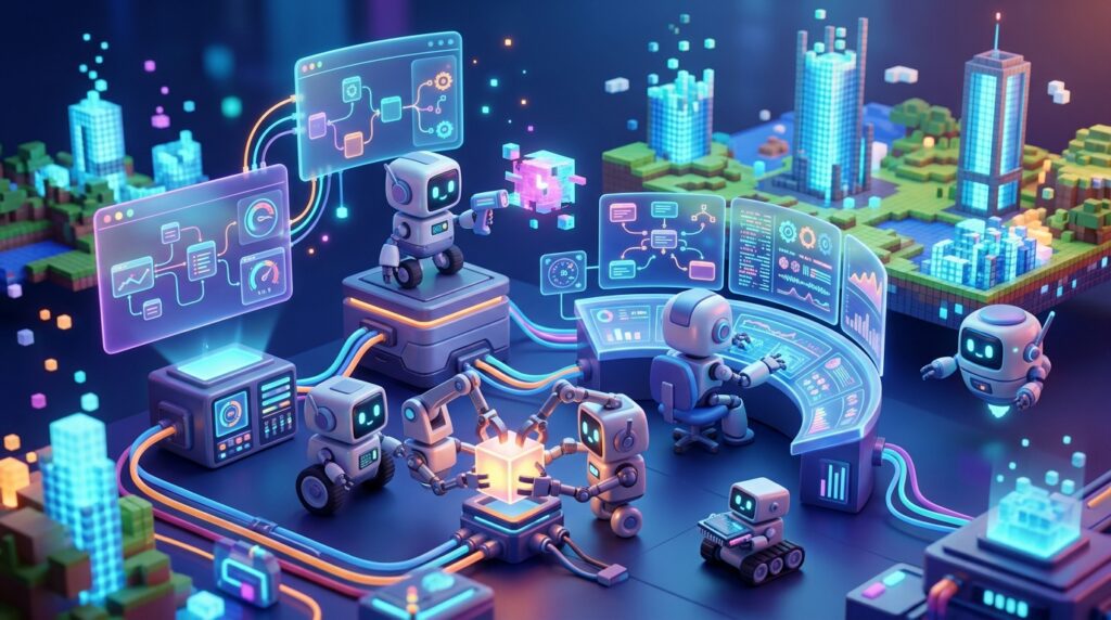 AI agents beat Minecraft by writing and debugging programs, demonstrating autonomous coding capabilities