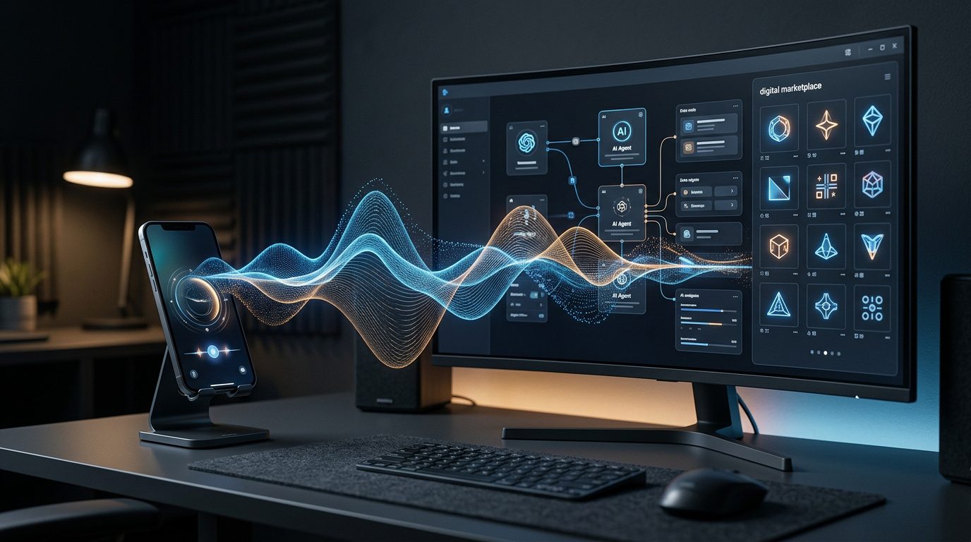 AI voice assistant connected to a digital marketplace of specialised AI agents.