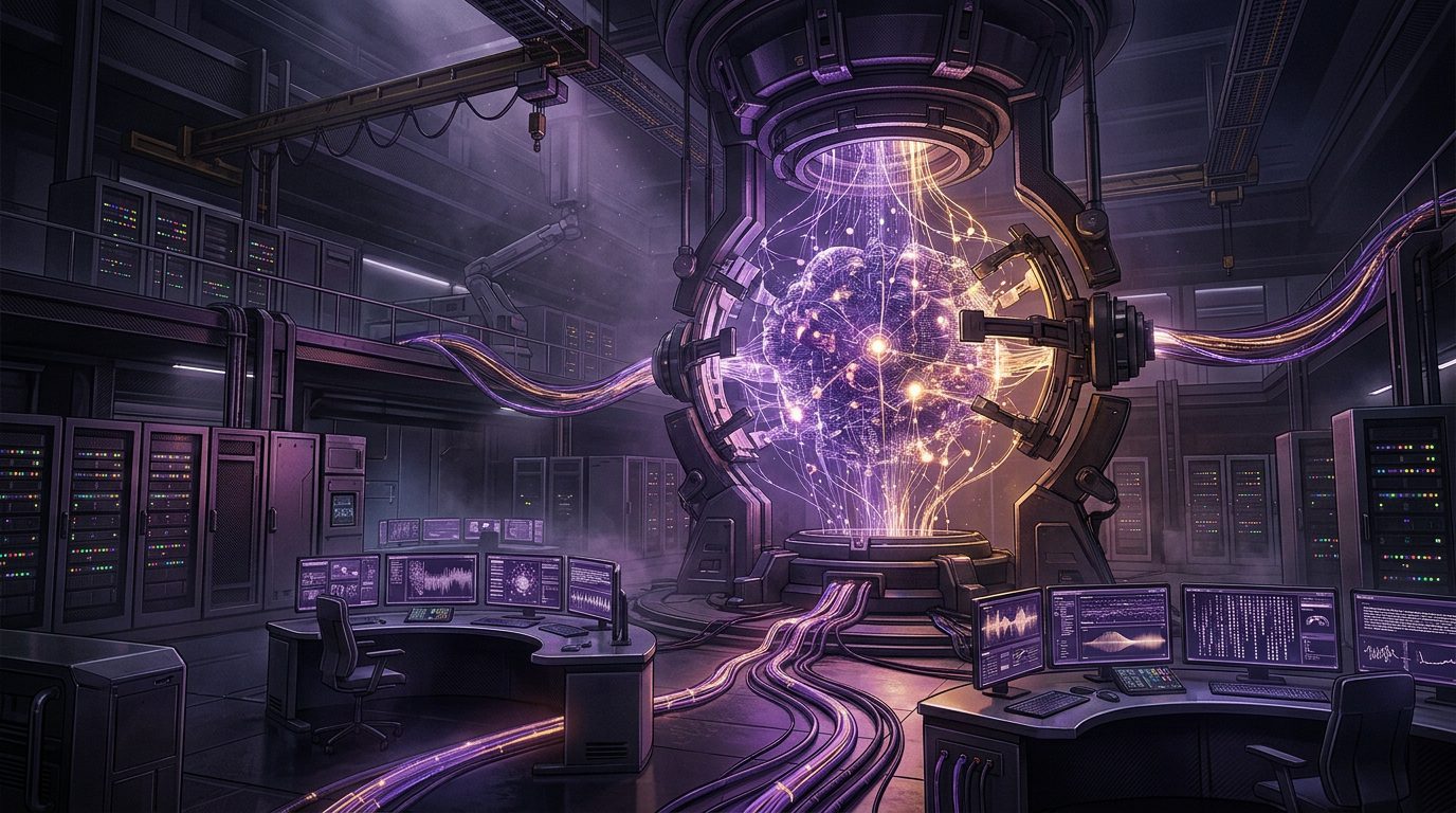 Editorial illustration representing the reported upcoming Claude Fable 5.5 AI model