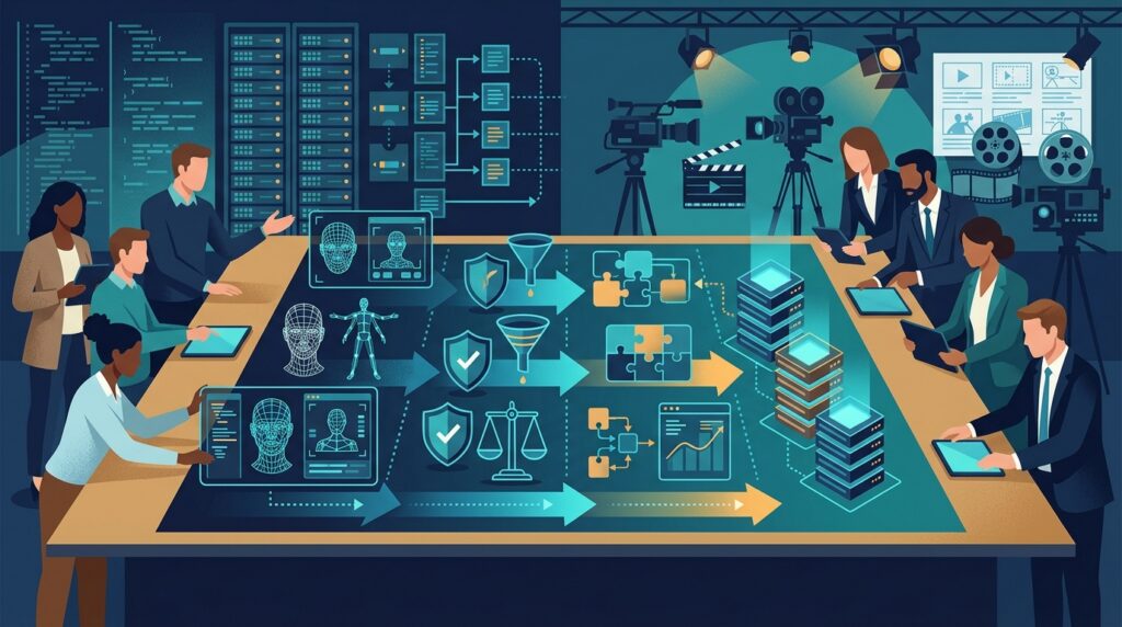 Illustration of Disney seeking Character.AI software, safety tools, and technical assets