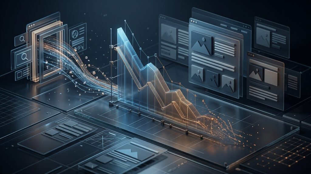 Google AI search changes and declining organic search traffic for publishers