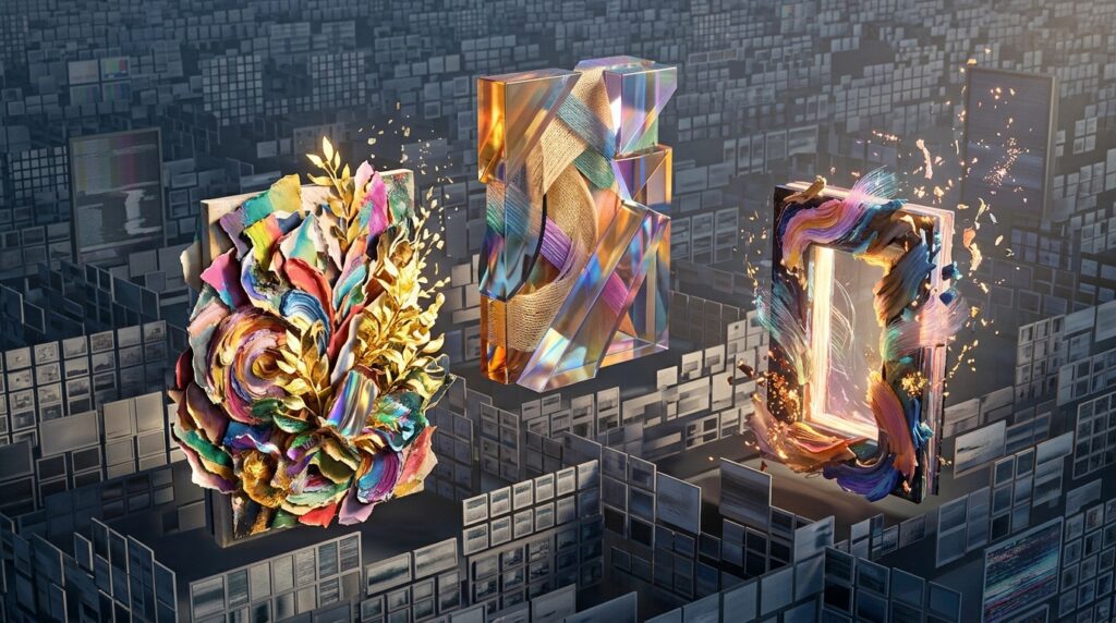 AI art representing the future of human creativity and responsible generative technology
