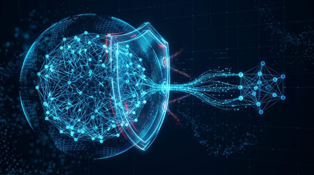 Large and small artificial intelligence models connected through a stream of training data