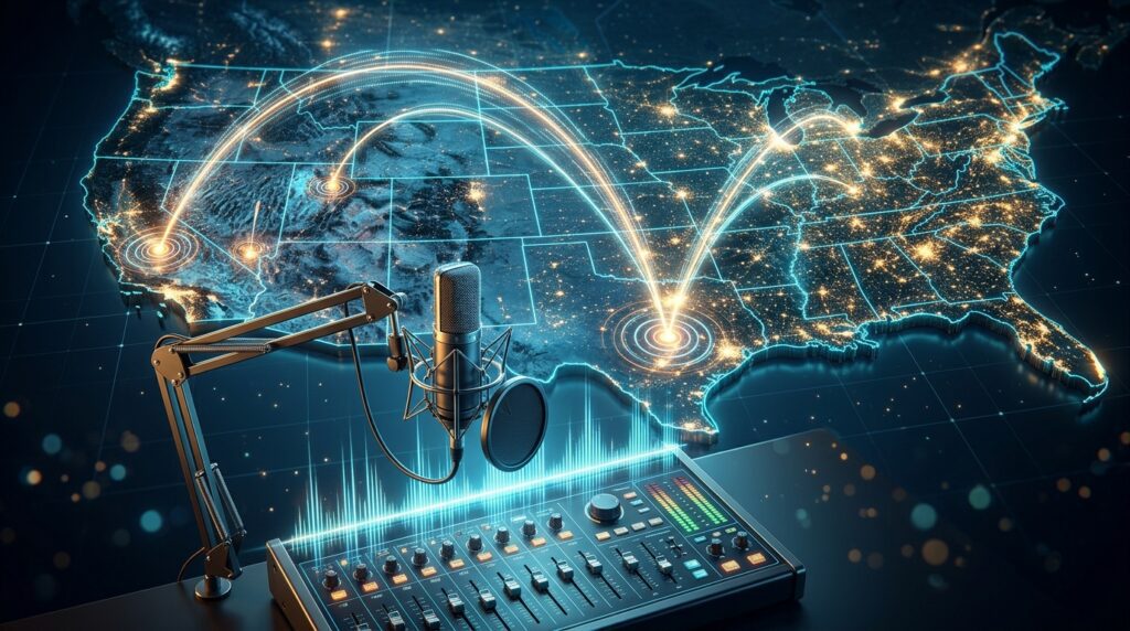 AI radio host Coyotec featured in a broadcasting network expanding across California, Nevada and Texas