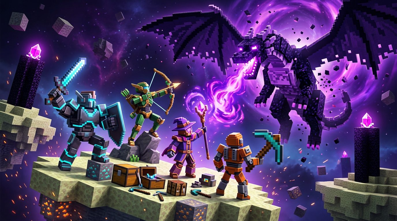 AI agents beat Minecraft as four autonomous agents defeat the Ender Dragon