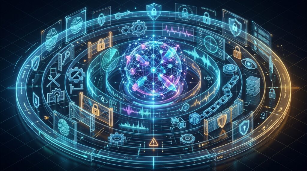 Layered cybersecurity protections supporting AI guardrails and safer AI agent deployment