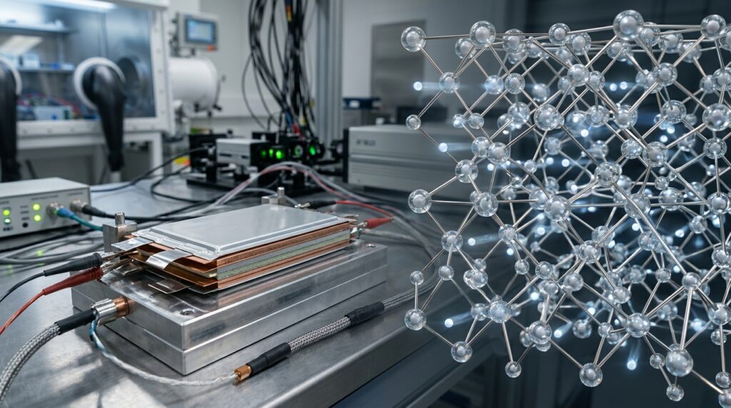 AI materials science identifying promising crystalline electrolyte materials for solid-state lithium-ion batteries