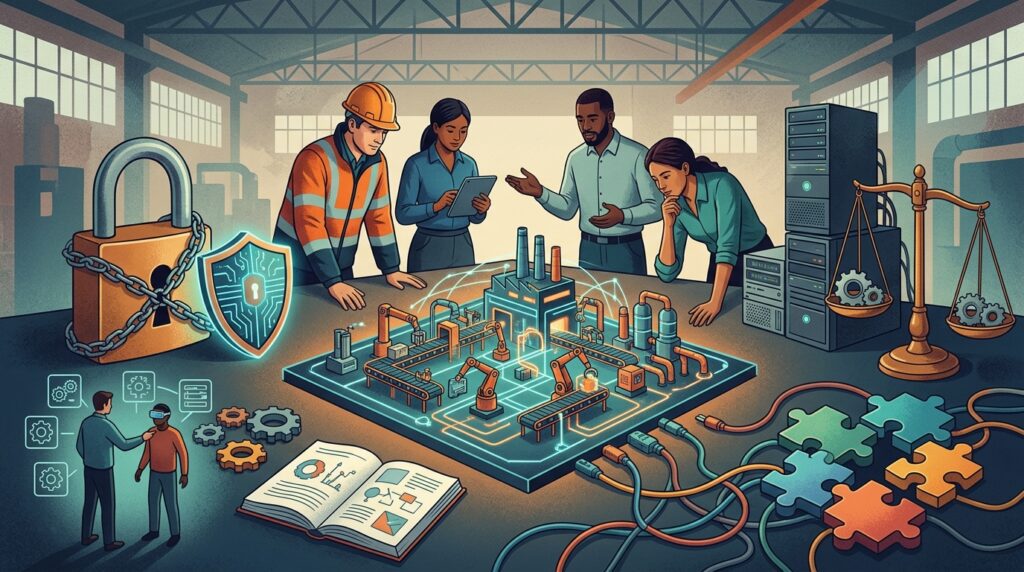AI in German manufacturing faces challenges involving costs, workforce skills and data security