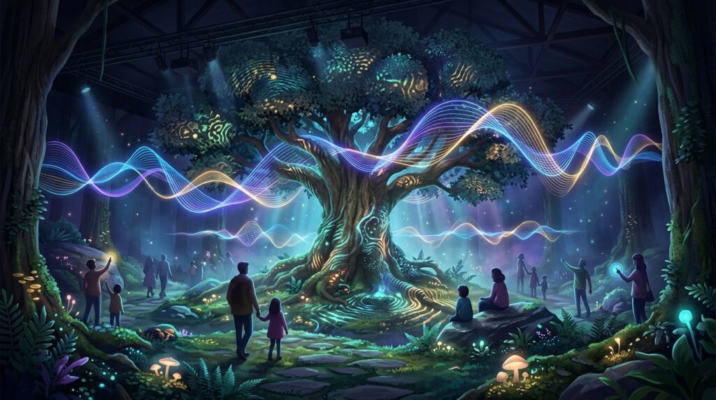 AI creates art in seconds and can also support immersive experiences that encourage human exploration