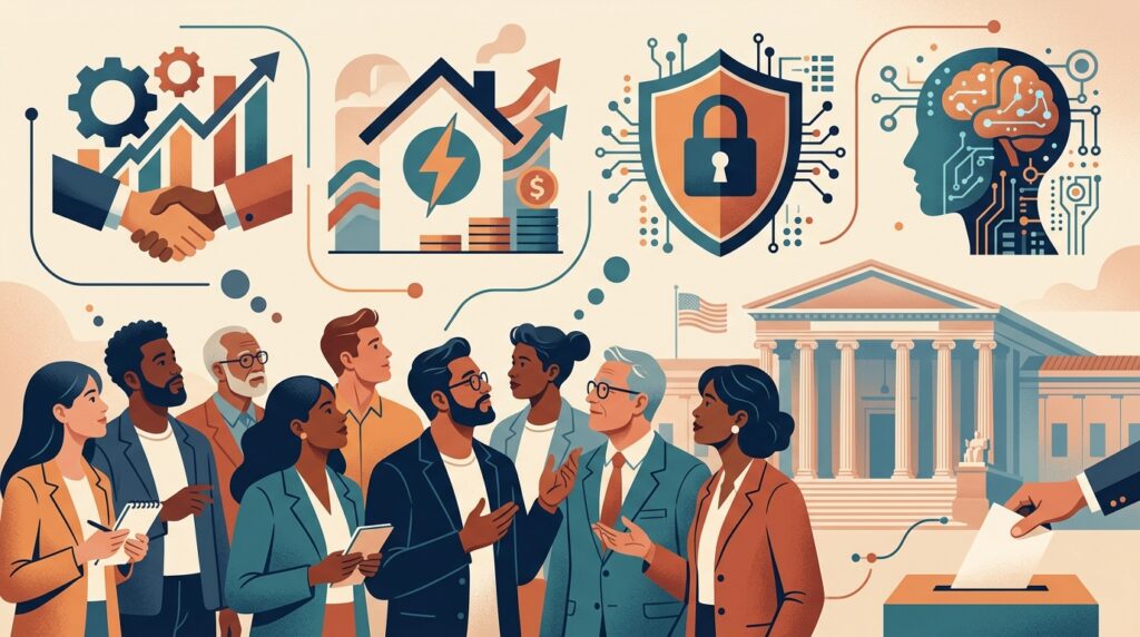 AI regulation and voter concerns about jobs, privacy, energy costs, and artificial intelligence
