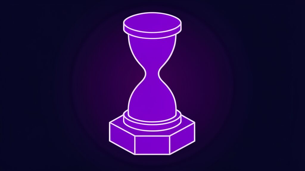 Hourglass standing upright, standing for the time lost when warning language confuses an evacuating public