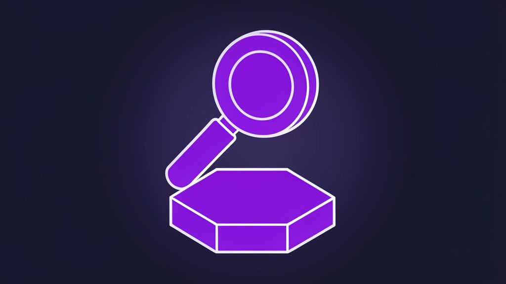 Magnifying glass with a round lens, standing for judges using AI to search documents inside the rules