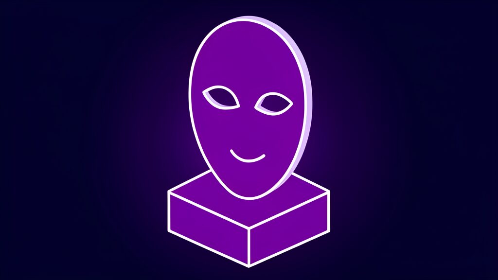 Upright theatre mask, standing for deepfake evidence and the craft of judging lies