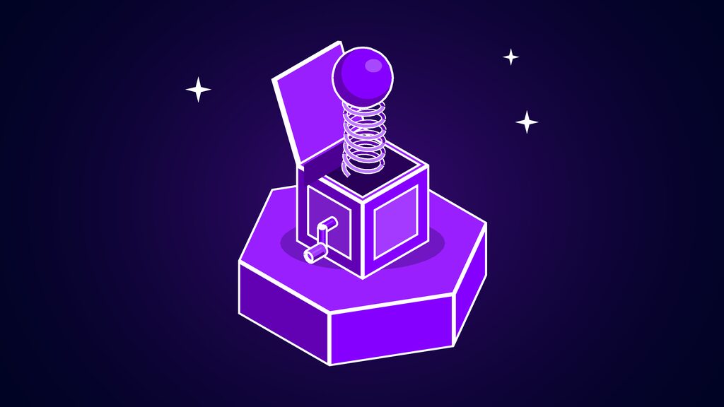 Jack-in-the-box with its lid open and a spring popping out, symbolising unexpected self-preserving AI behaviour