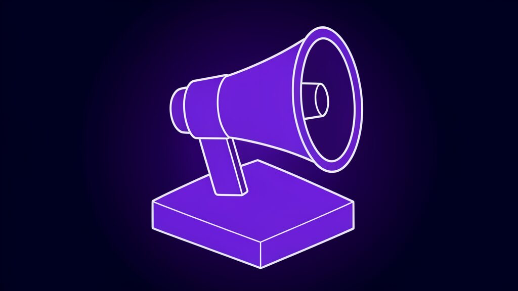 Megaphone broadcasting the Bank of America password warning to customers