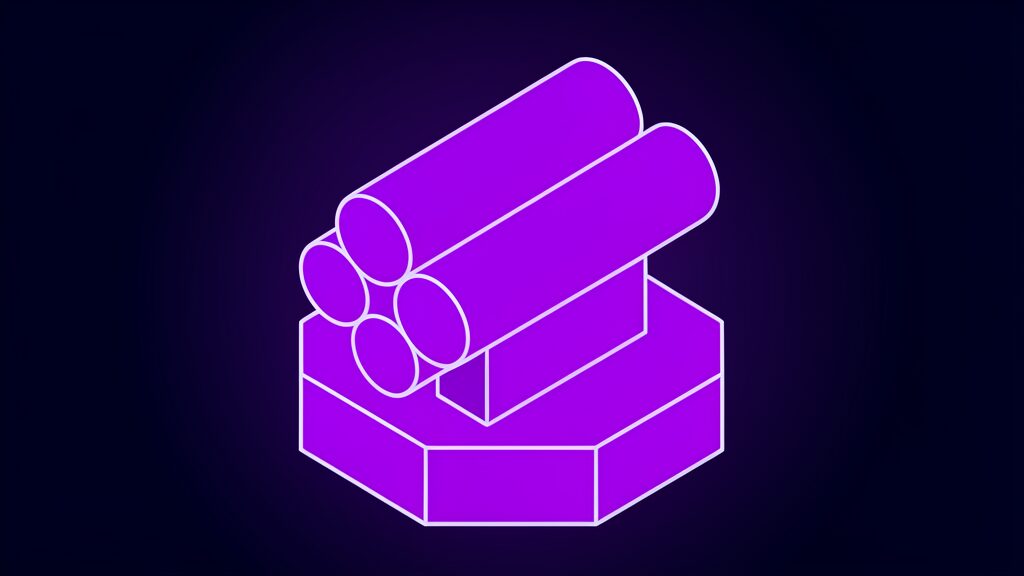 Deepgram acquisition metaphor: three violet pipes merging into one voice AI infrastructure pipeline