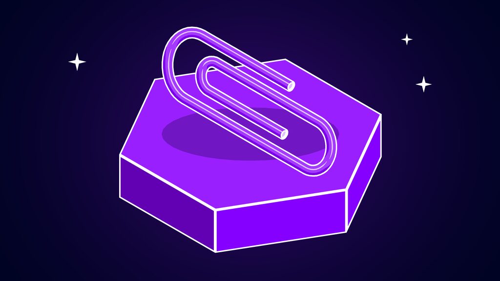 Large paper clip of bent wire loops on a plinth, standing for rules, paperwork and advisory bodies