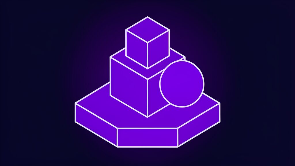 hyper3d ai rodin 3d model generator f cluster of building blocks and a ball