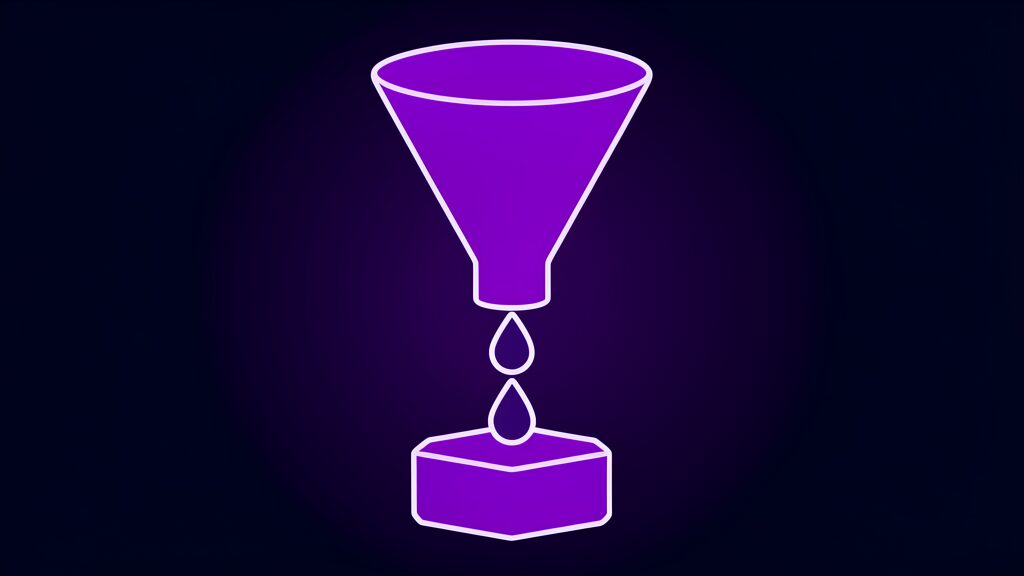 Refining funnel metaphor for prompt iteration when improving AI-generated images