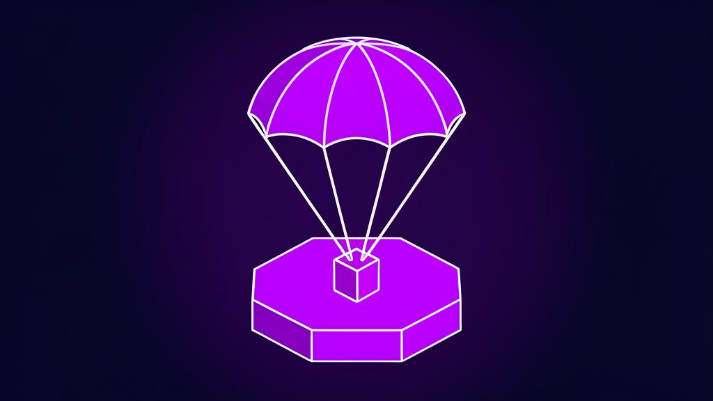 Open parachute canopy over a small box standing for the fallback chain built to survive model refusals