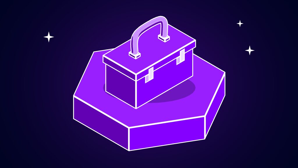 Closed metal toolbox with a carry handle and front latches, standing for the security fixes in the update