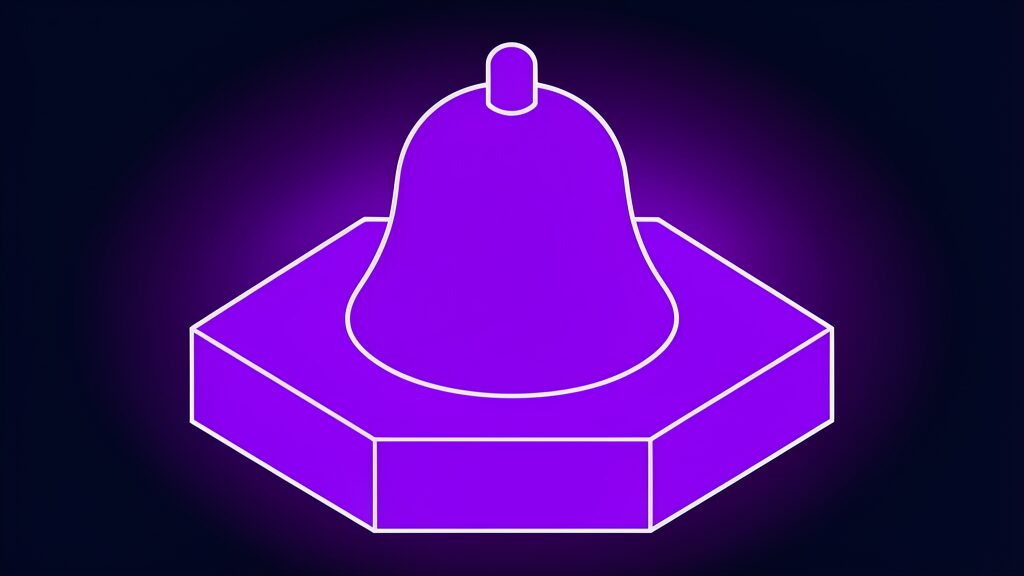 Temple bell resting on a plinth standing for quick answers to common Maxsa AI questions