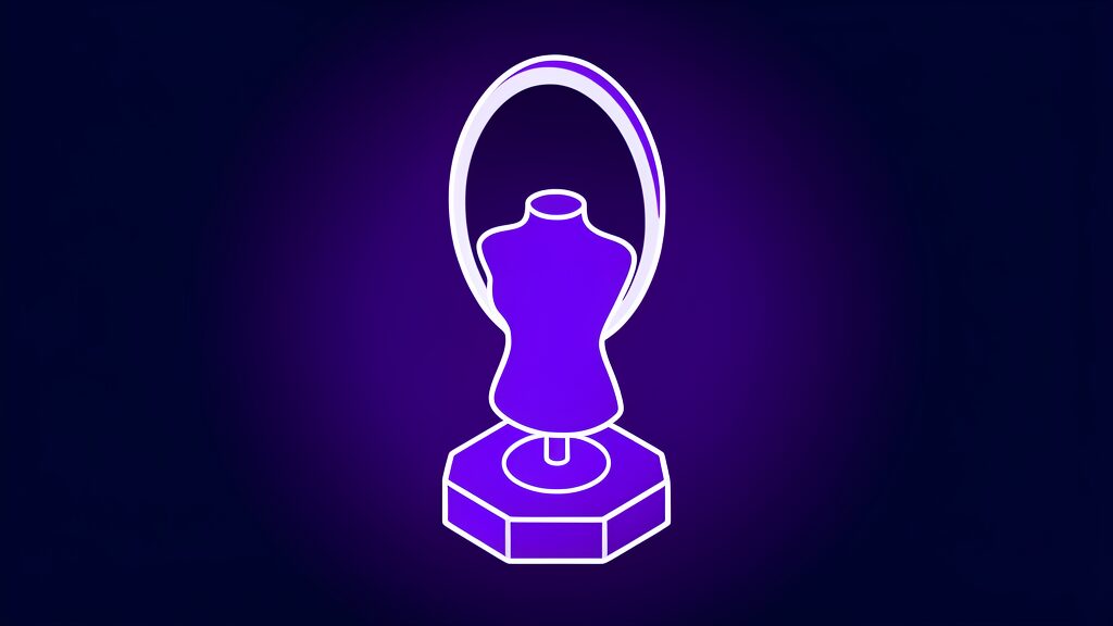 Virtual try-on on a realistic model matched to body shape in Meta Style Sketch