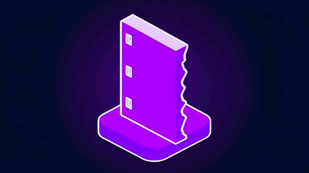 Violet torn ledger page, metaphor for the Microsoft OpenAI revenue disclosure