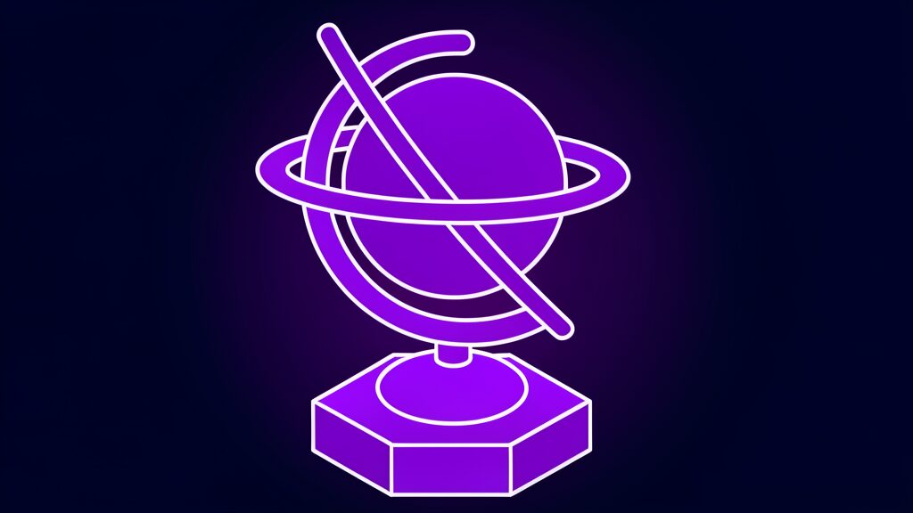 International institutions for AI disarmament: a violet armillary globe