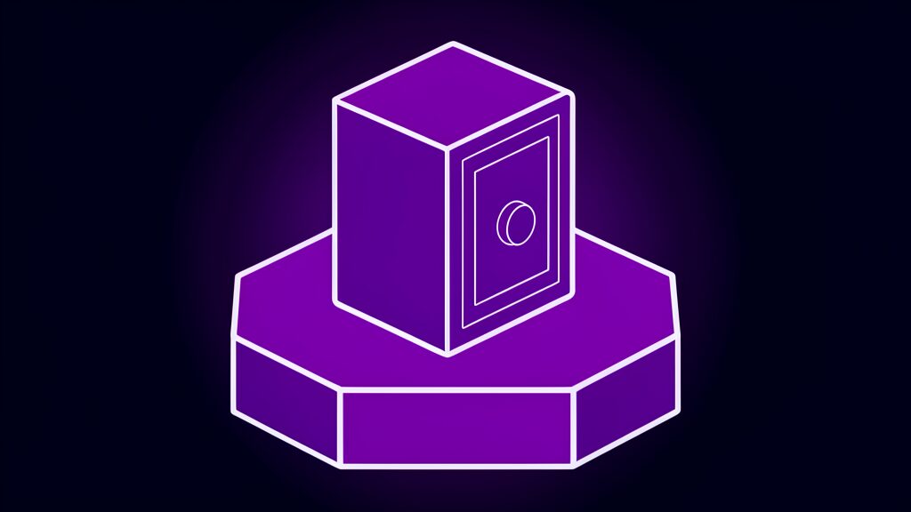 Thick safe with a round dial standing for the seven-day Hyper3D API data retention policy