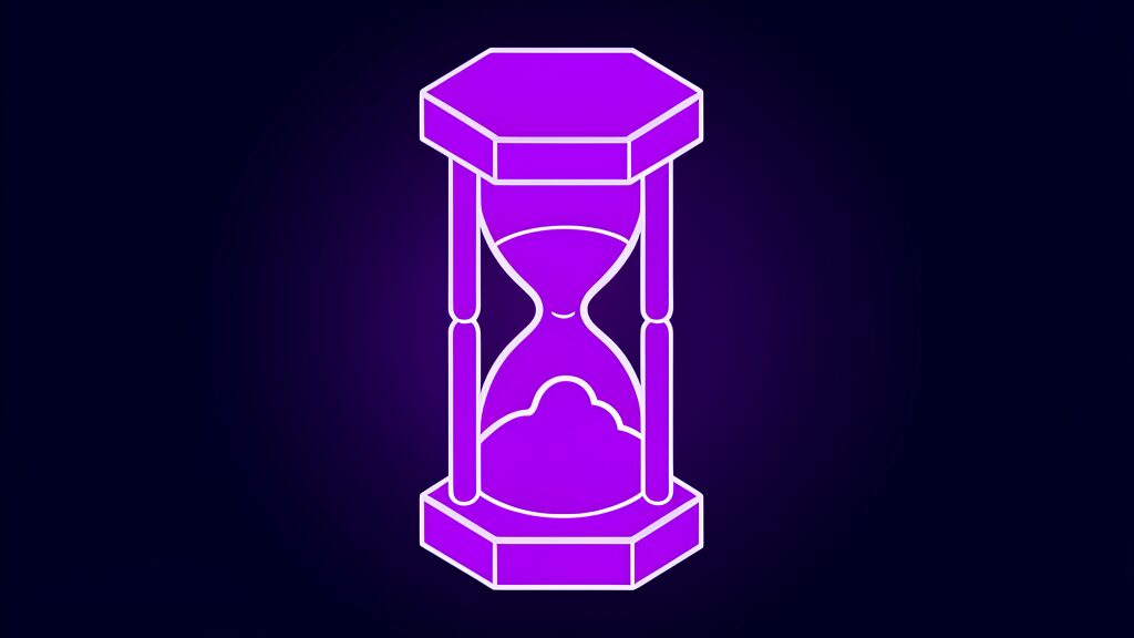 Hourglass with sand running through, representing the time it takes to build capacity
