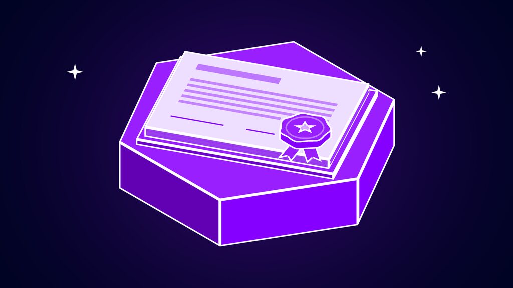 AI chip lease commitment shown as a flat contract document tied with a ribbon and a round seal