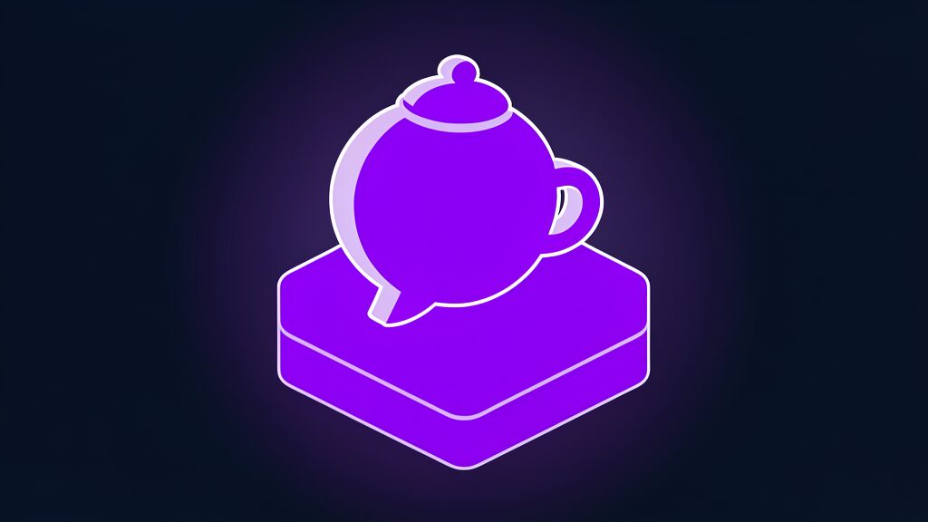 Chat bubble fused with a coffee cup, symbol of conversational ordering at Starbucks