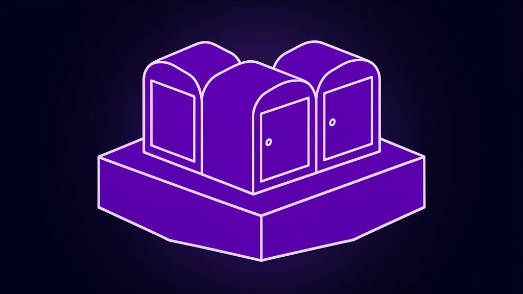 triverse ai 3d model generator b row of three mailboxes