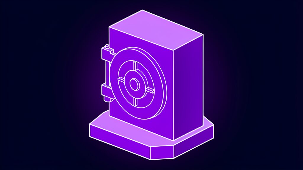 Vault door with dial for the investor due diligence Tyler Shultz says AI funding skips
