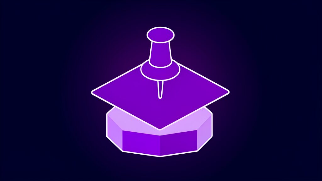 Waddle World single-market launch shown as a violet pushpin on a card