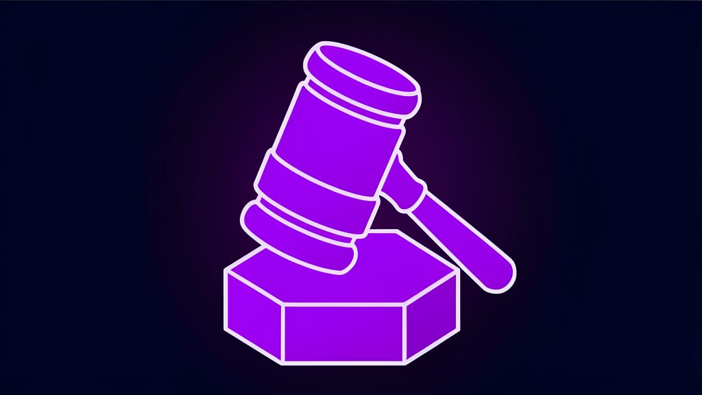 Gavel bound by a strap, symbolising legal claims waived in the xAI data center noise buyout releases