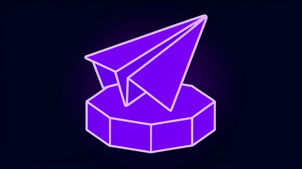 Paper airplane with speech bubble representing fast text-message booking