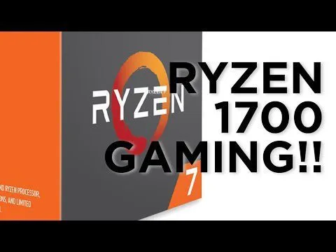 progressive Robot Ryzen 7 processor box with large text reading RYZEN 1700 GAMING!!
